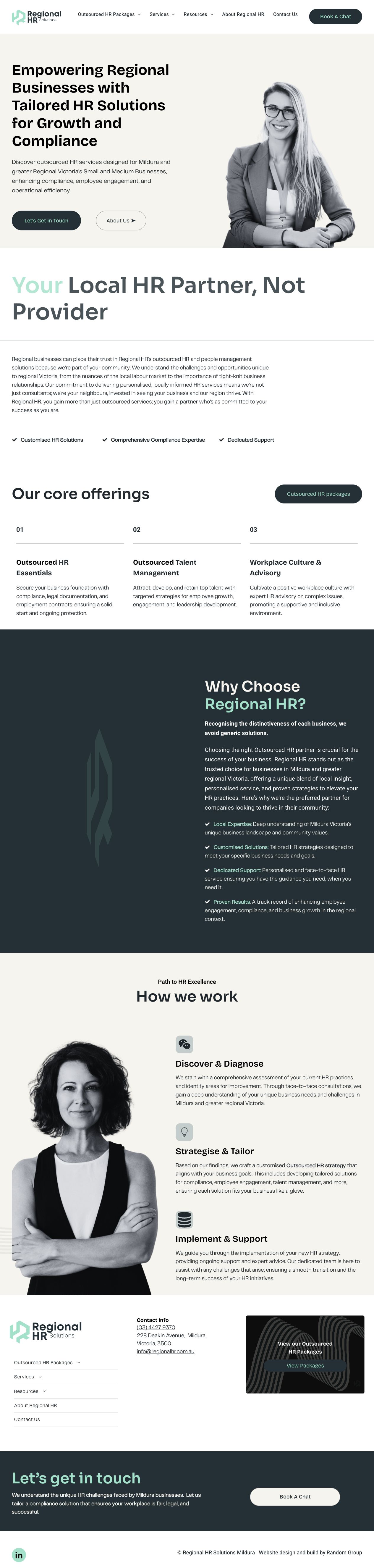 Regional HR actual client website